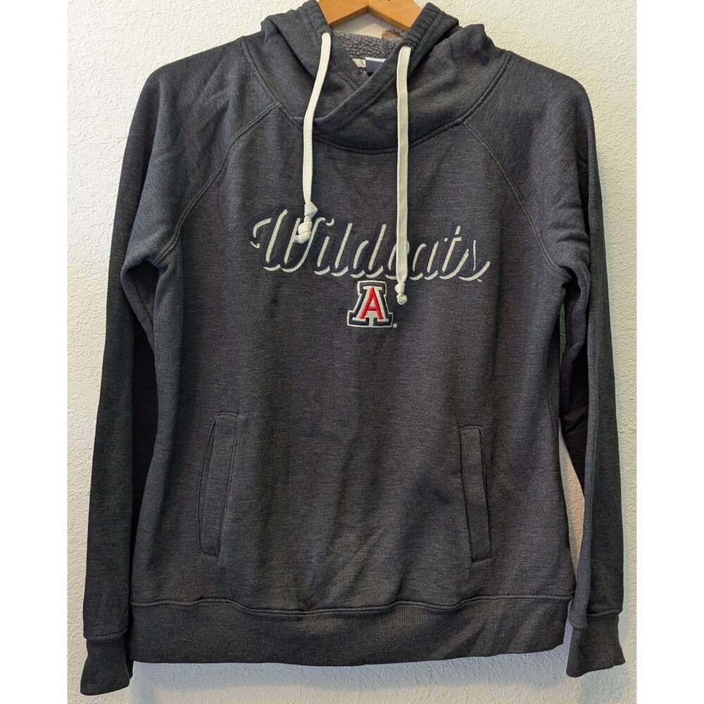 Arizona Wildcats Sweater Hoodie Womens Size Medium M Gray Pullover (382m)